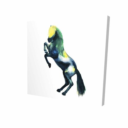 FONDO 12 x 12 in. Greeting Horse-Print on Canvas FO2780345